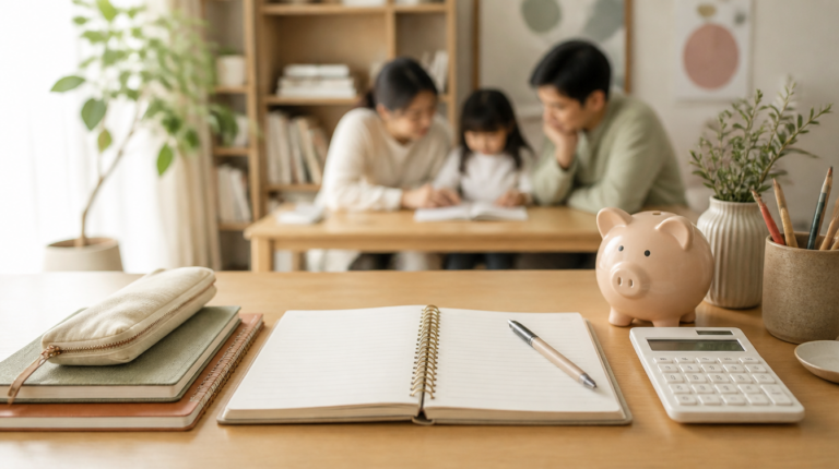 教育費の準備を考える学用品やノートのイメージ